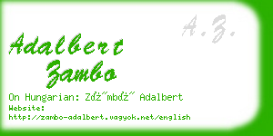 adalbert zambo business card